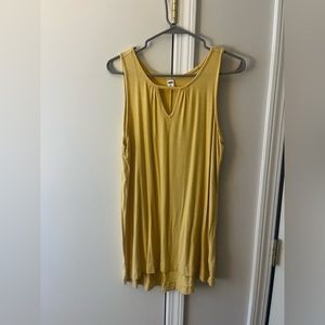 Old Navy Yellow and white tank top